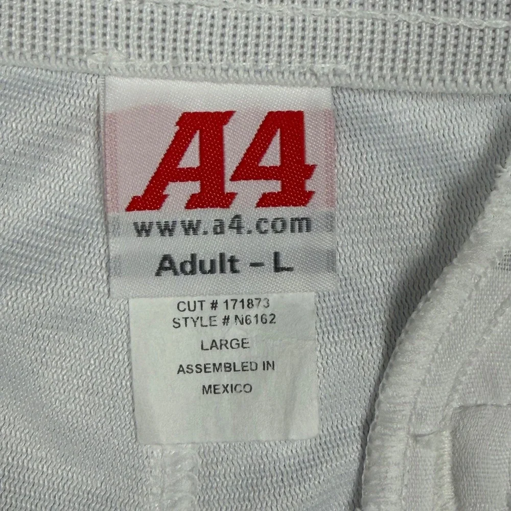 A4 Adult Large White‎ Baseball Pants Style N6162 Athletic Sports Uniform Mens L